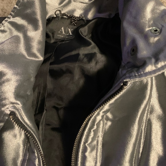 Armani exchange silver metallic coat , worn once great condition. Size M - Picture 5 of 5